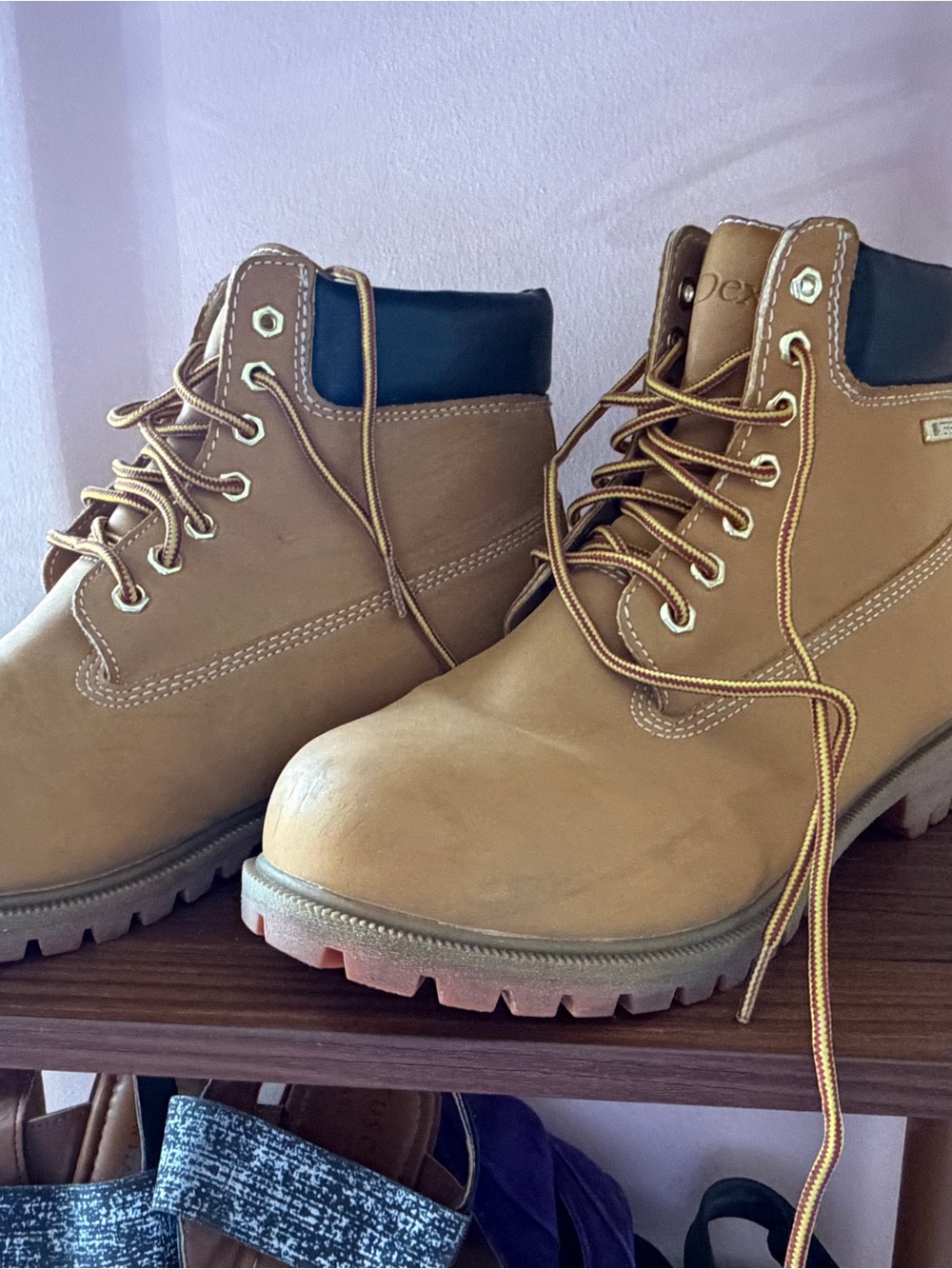 Dexter Tan Lace-Up Men's Work Boots size 10.5